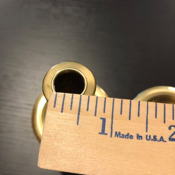 Baldwin Brass 5" Tall Solid Brass Tapered Candlesticks Candle Holders Slim Taper - Picture 5 of 5